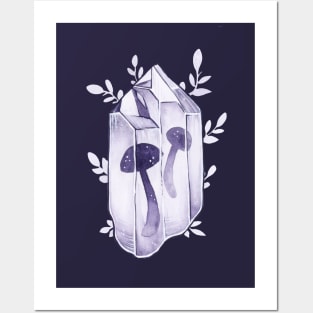 Crystal Mushrooms Posters and Art
